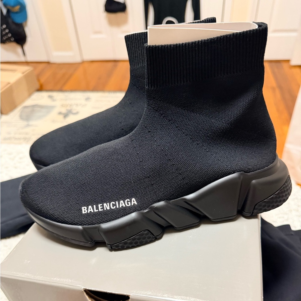 Balenciaga Black Knit Sneakers
